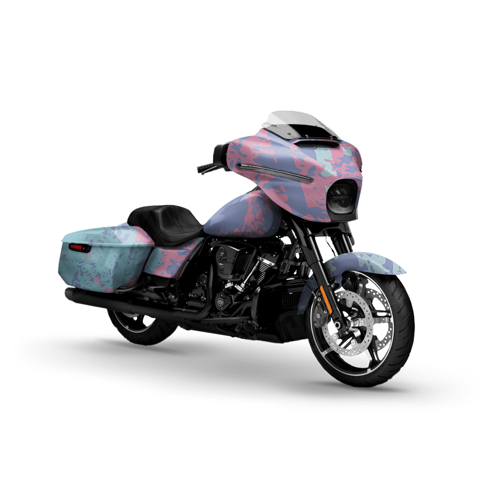 Pasted Cotton Candy Motorcycle Camo Vinyl Wrap