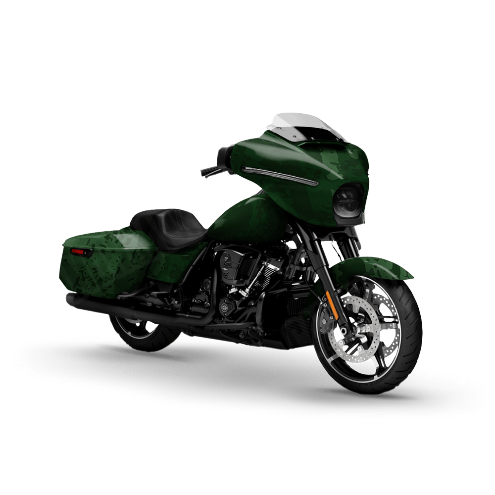 Pasted Elite Green Motorcycle Camo Vinyl Wrap