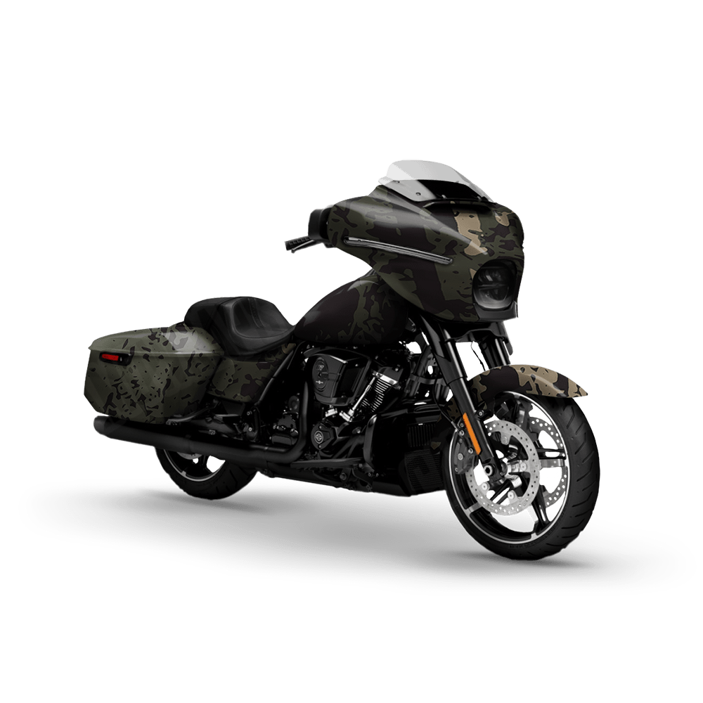 Pasted Militant Green Motorcycle Camo Vinyl Wrap