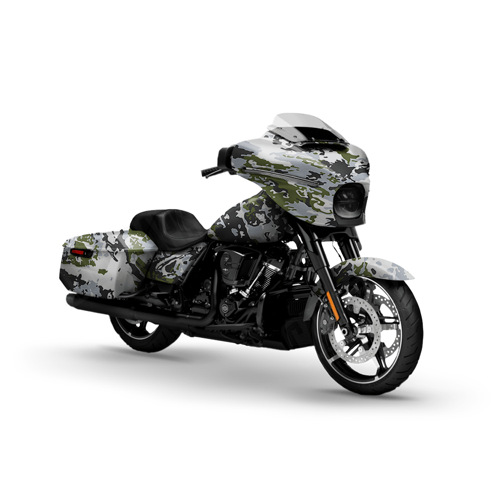 RELV X1 Timber Wolf Motorcycle Camo Vinyl Wrap