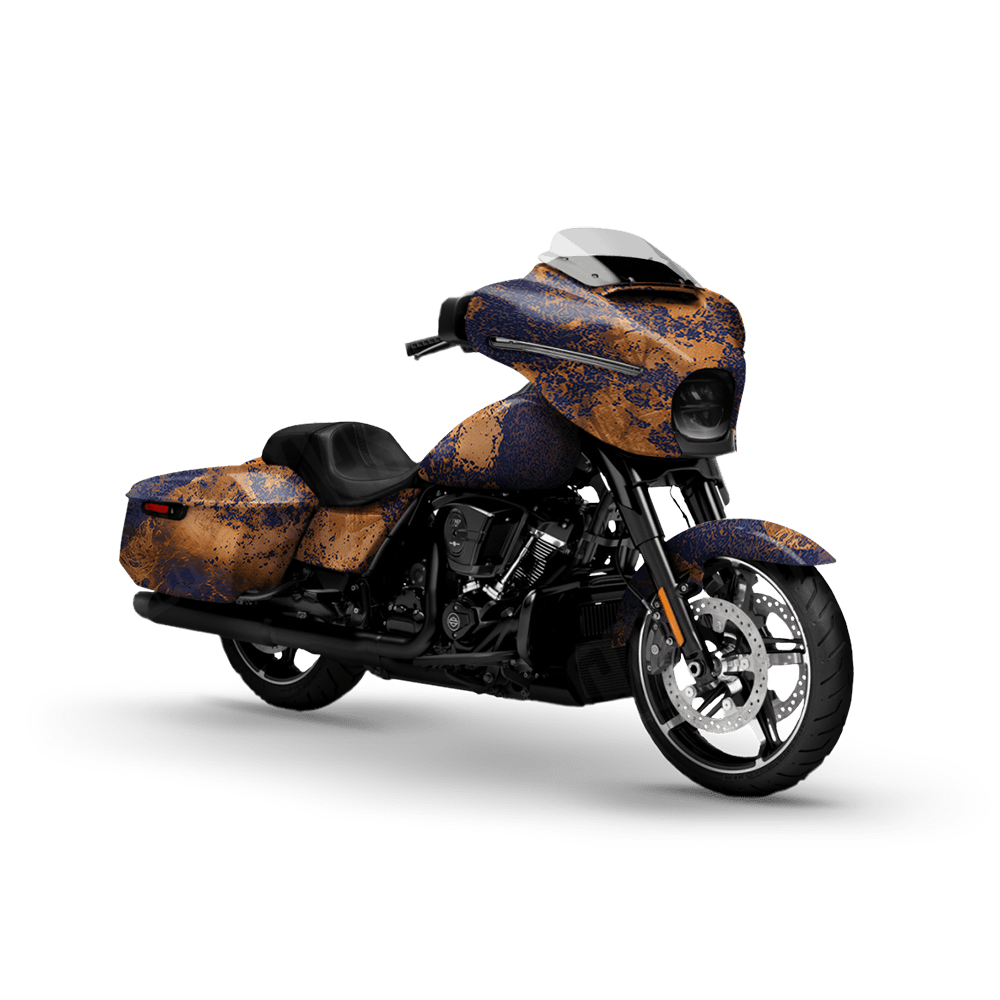 Realtree XTREME Spiced Navy Motorcycle Camo Vinyl Wrap
