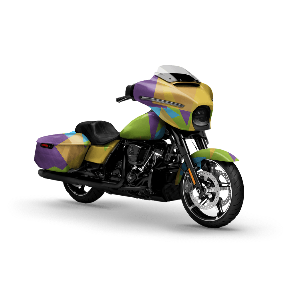 Shattered Carnival Motorcycle Camo Vinyl Wrap