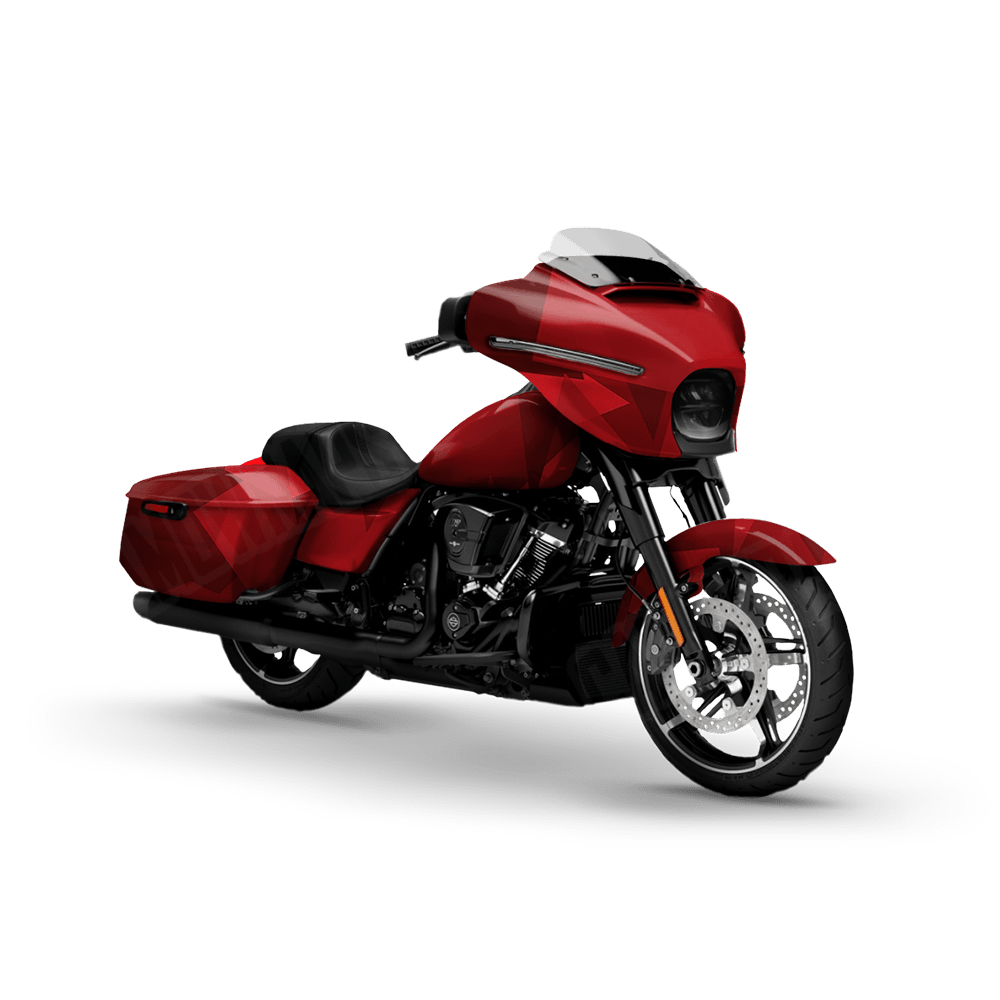 Shattered Elite Red Motorcycle Camo Vinyl Wrap