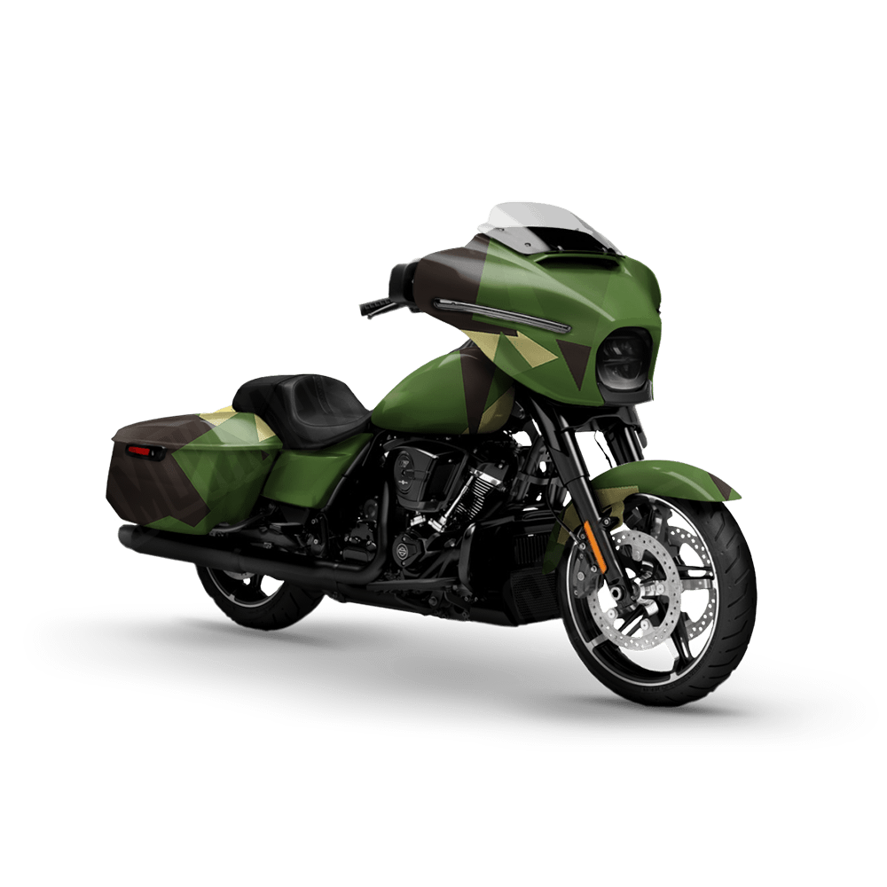 Shattered Jungle Motorcycle Camo Vinyl Wrap
