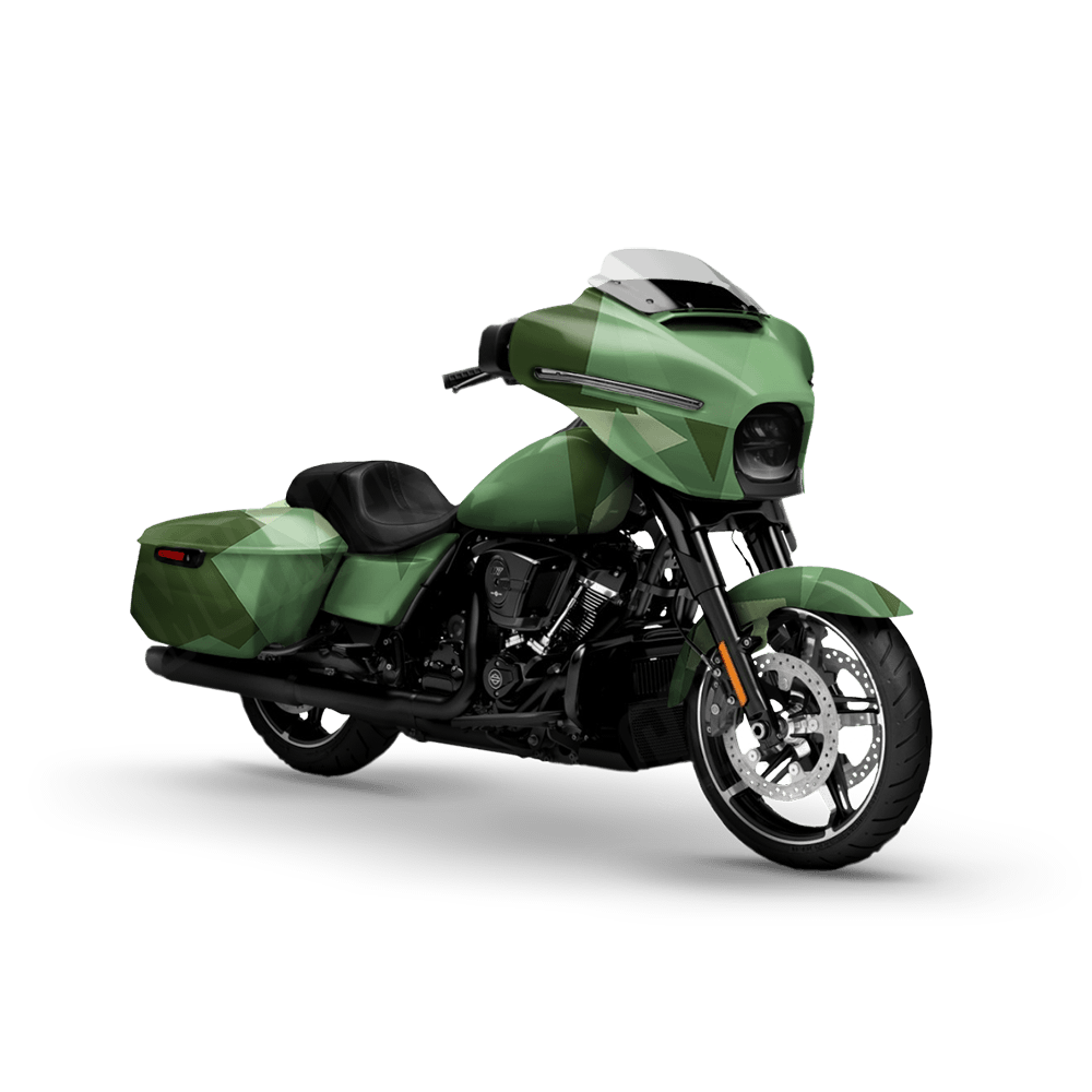 Shattered Pistachio Motorcycle Camo Vinyl Wrap