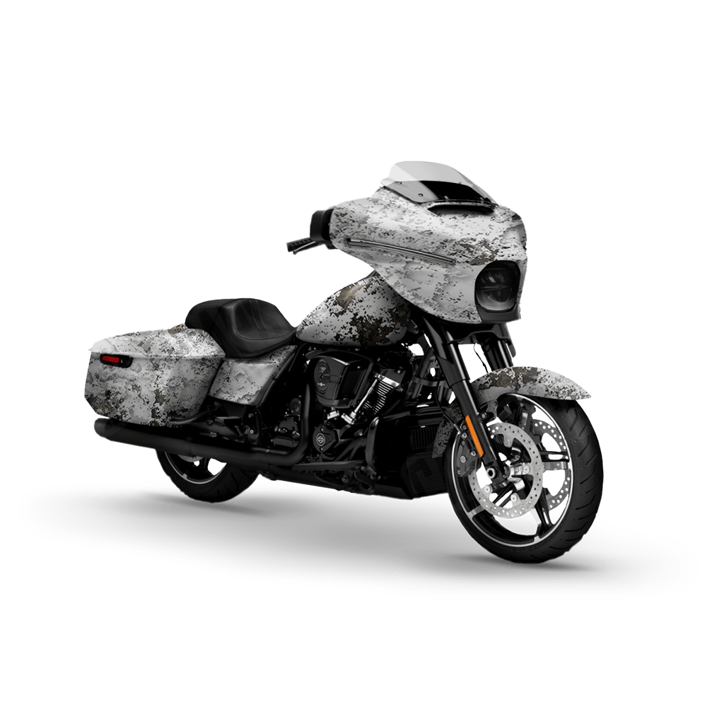 Substrate Snowfall Motorcycle Camo Vinyl Wrap