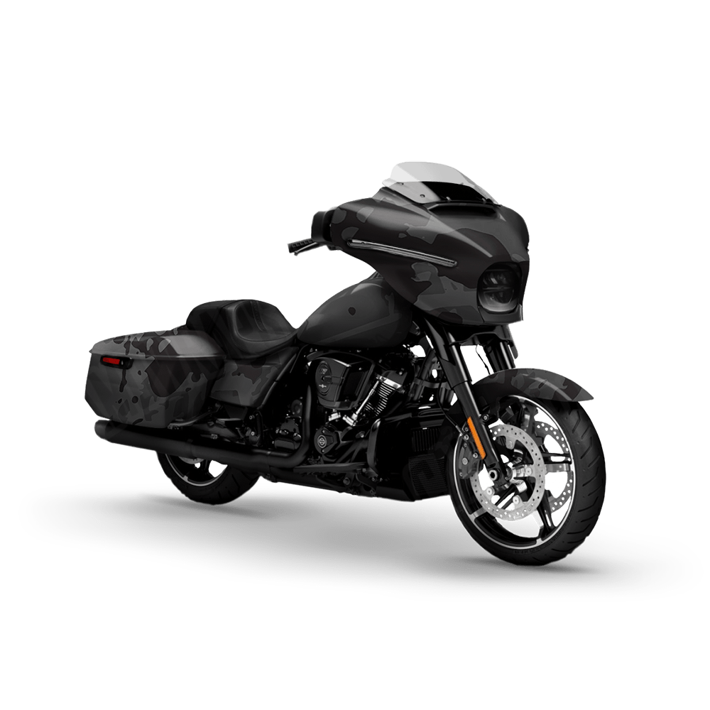 Tire Splatter Elite Black Motorcycle Camo Vinyl Wrap