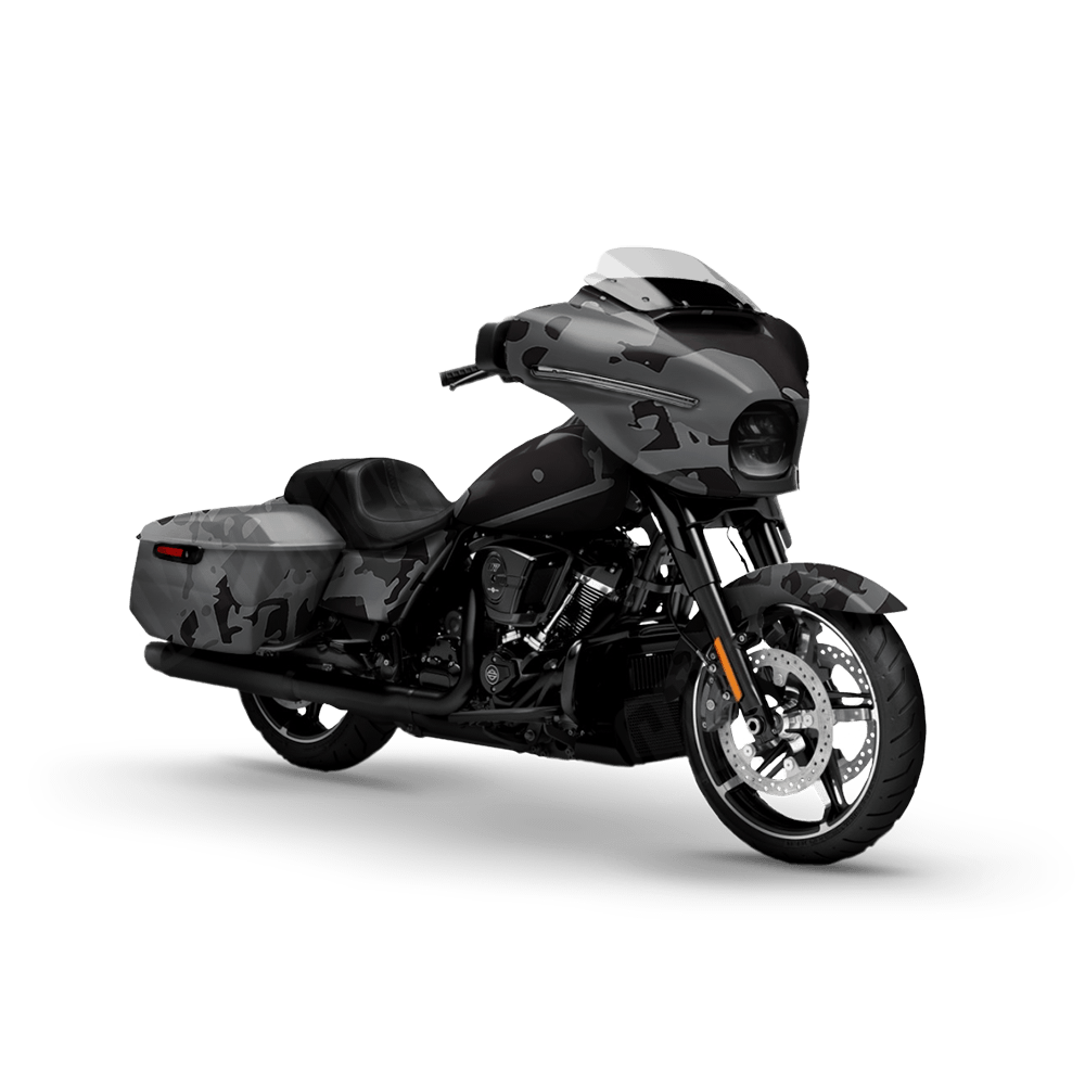 Tire Splatter Midnight Motorcycle Camo Vinyl Wrap
