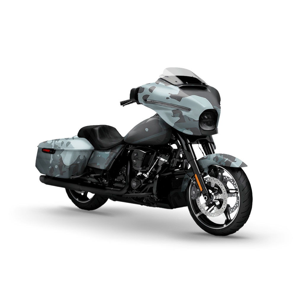 Tire Splatter Overcast Motorcycle Camo Vinyl Wrap
