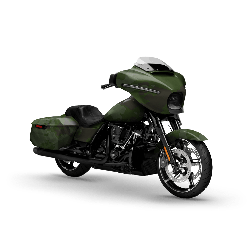 Treetop Army Dark Green Motorcycle Camo Vinyl Wrap