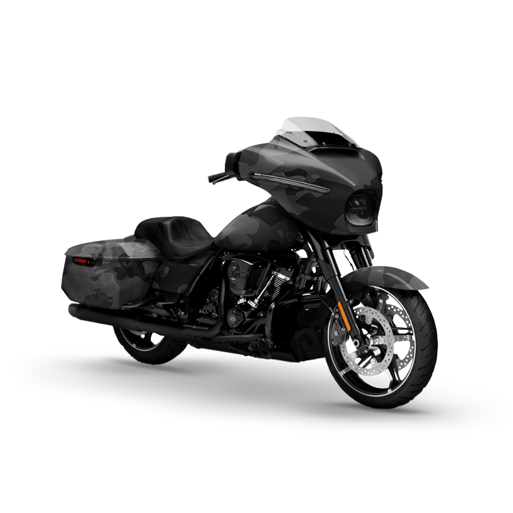 Treetop Midnight Motorcycle Camo Vinyl Wrap
