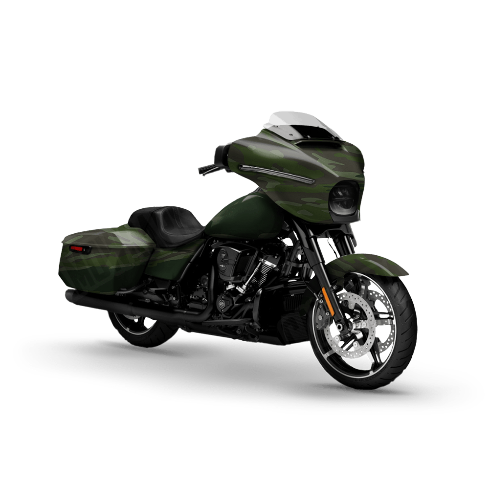 Vietnam Tiger Stripe Army Dark Green Motorcycle Camo Vinyl Wrap