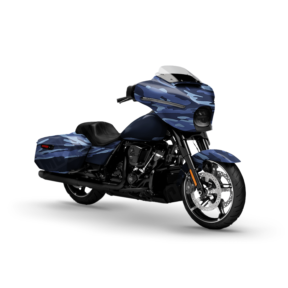Vietnam Tiger Stripe Blue Urban Night Motorcycle Camo Vinyl Wrap