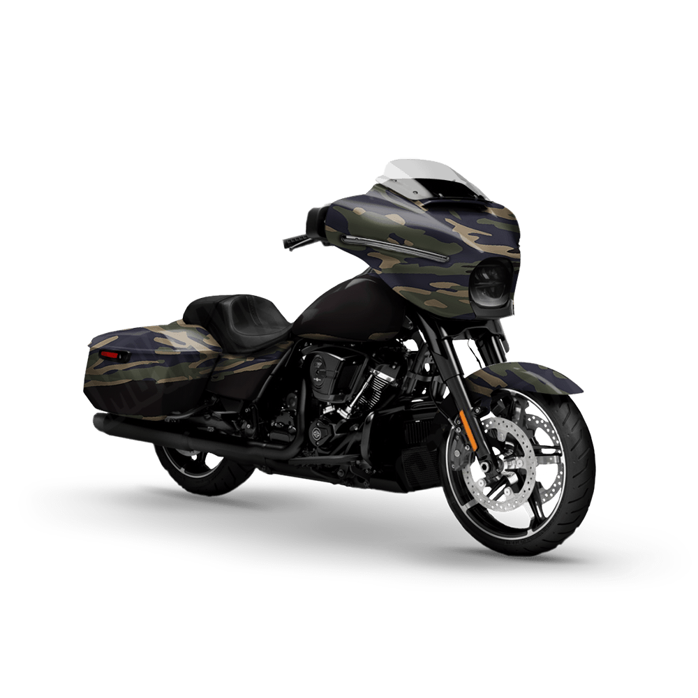 Vietnam Tiger Stripe Militant Blue Motorcycle Camo Vinyl Wrap
