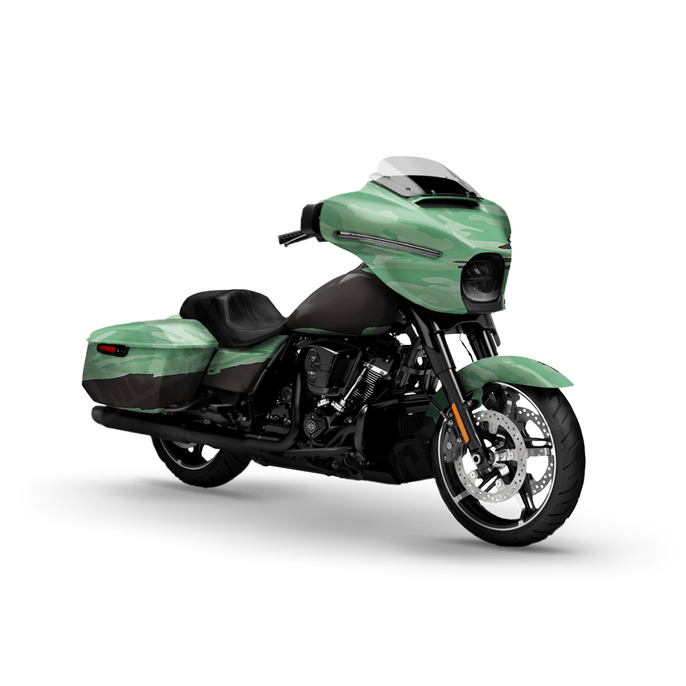 Vietnam Tiger Stripe Mint Chocolate Chip Motorcycle Camo Vinyl Wrap