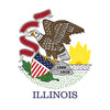 US States Illinois Flag Cornhole Vinyl Wrap