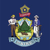 US States Maine Flag Cornhole Vinyl Wrap
