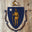 US States Massachusetts Distressed Flag