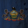 US States Pennsylvania Distressed Flag Cornhole Vinyl Wrap