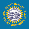 US States South Dakota Flag Cornhole Vinyl Wrap