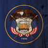 US States Utah Distressed Flag Cornhole Vinyl Wrap