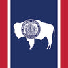 US States Wyoming Flag Cornhole Vinyl Wrap
