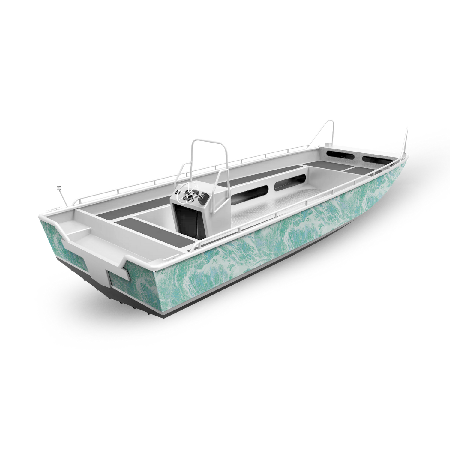 Realtree Aspect Teal Waters Fishing Boat Vinyl Wrap