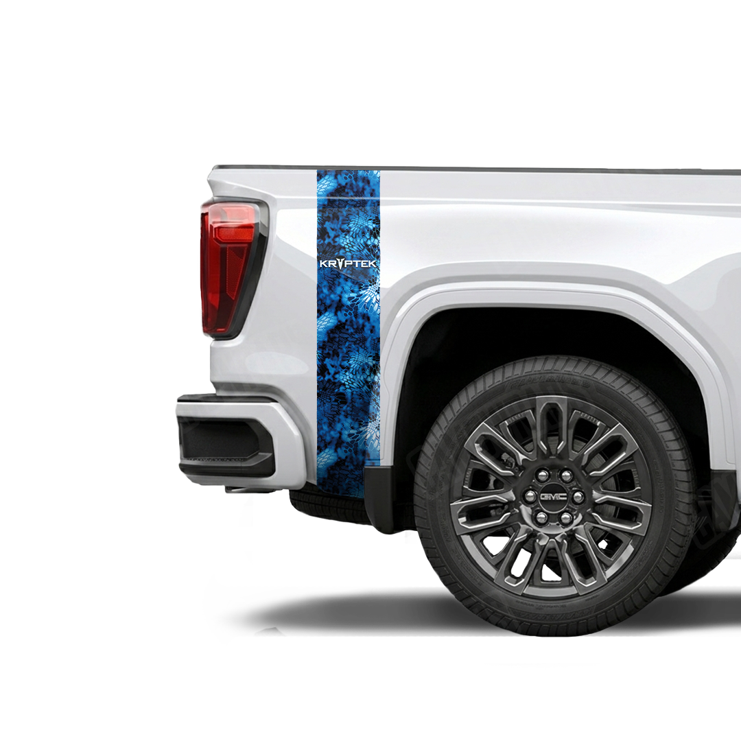 Kryptek Blue Lightning Contour-Cut Decal Rear Quarter Panel