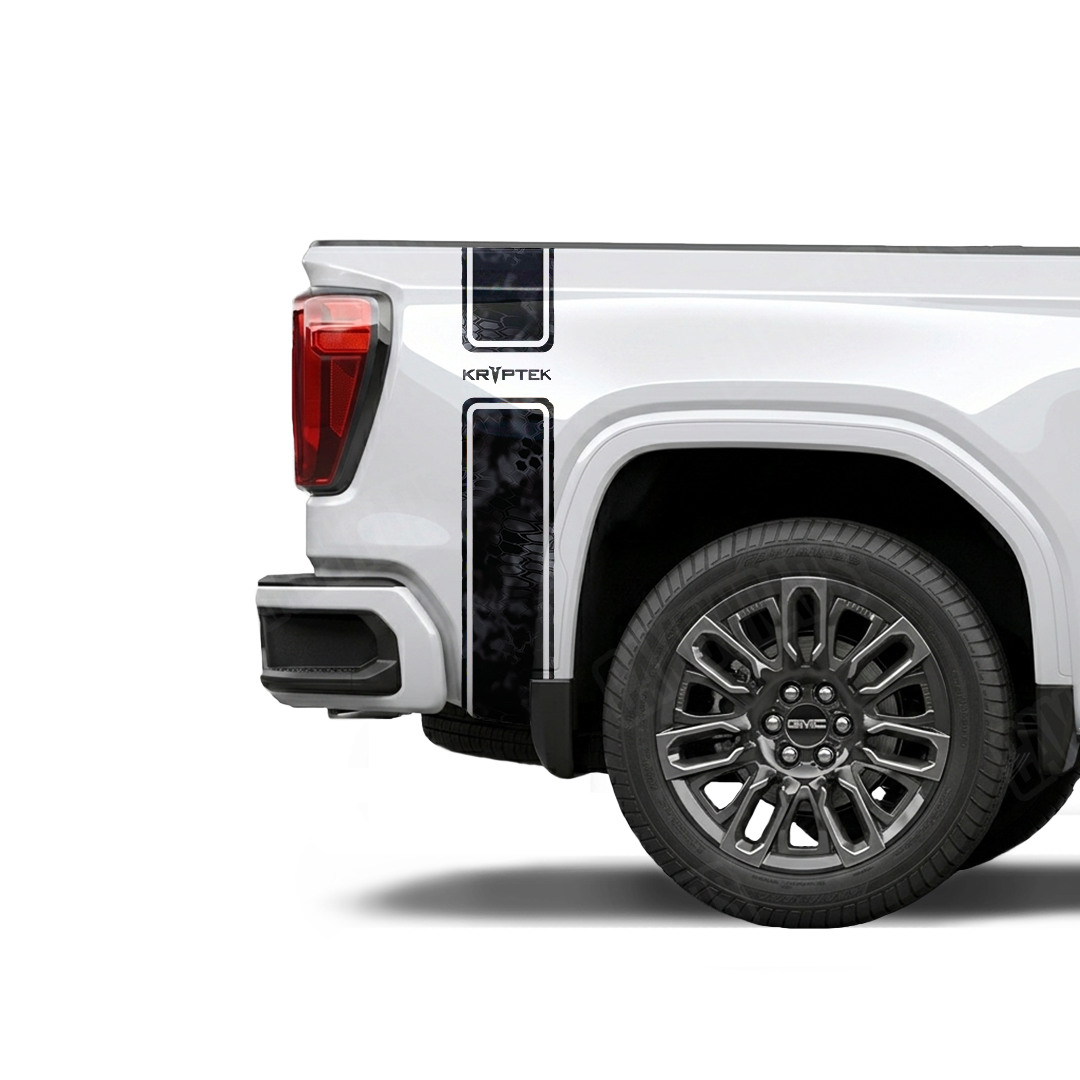 Kryptek Blue Lightning Full-Print Sticker Rear Quarter Panel