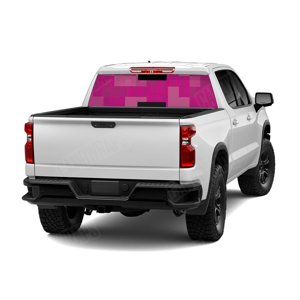 Pixel Elite Magenta Rear Window Graphics