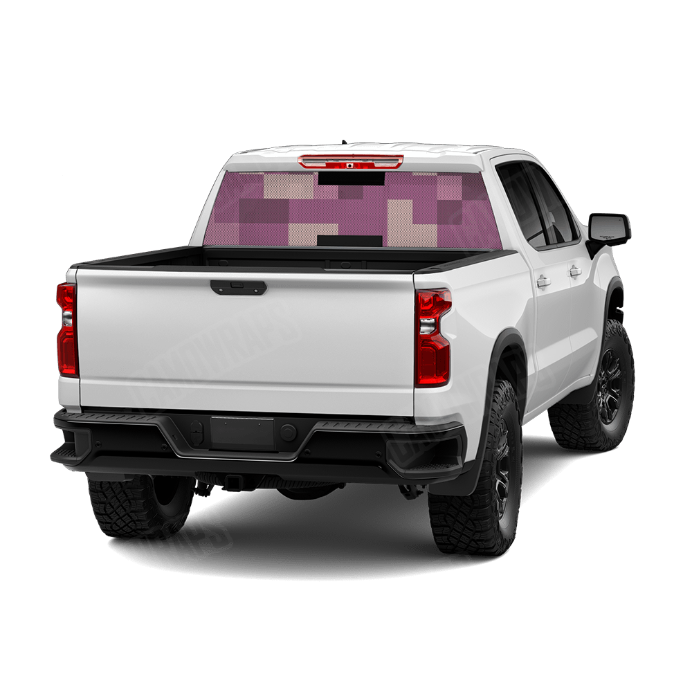 Pixel Floral Rear Window Graphics