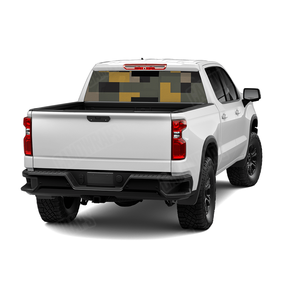 Pixel Militant Yellow Rear Window Graphics