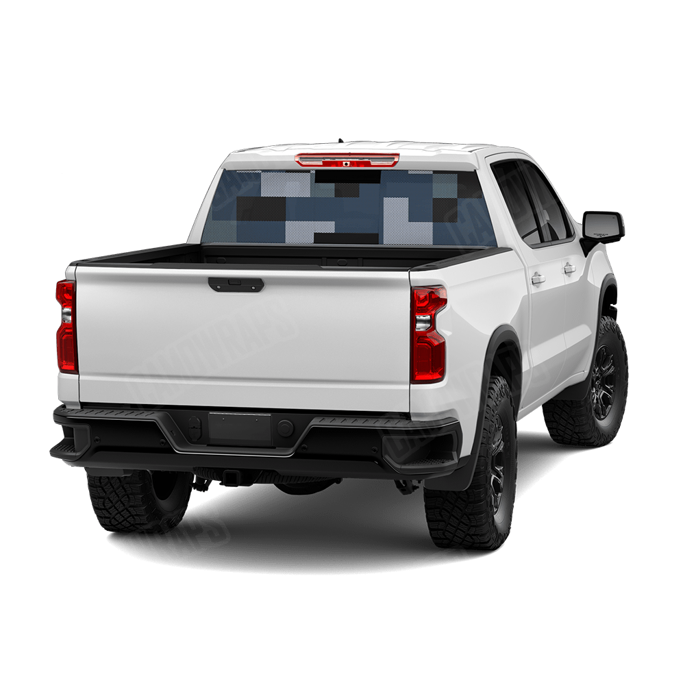 Pixel Navy Rear Window Graphics