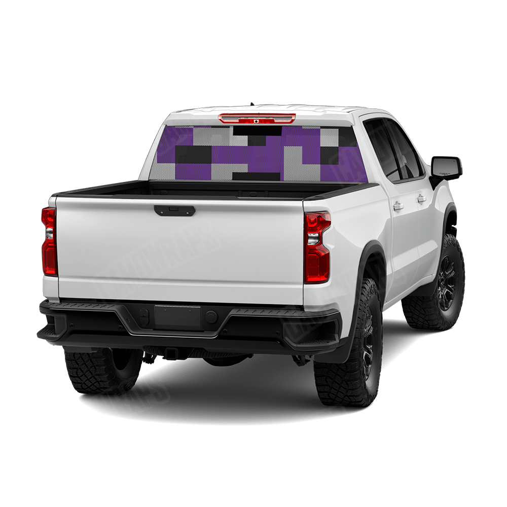 Pixel Purple Tiger Rear Window Graphics