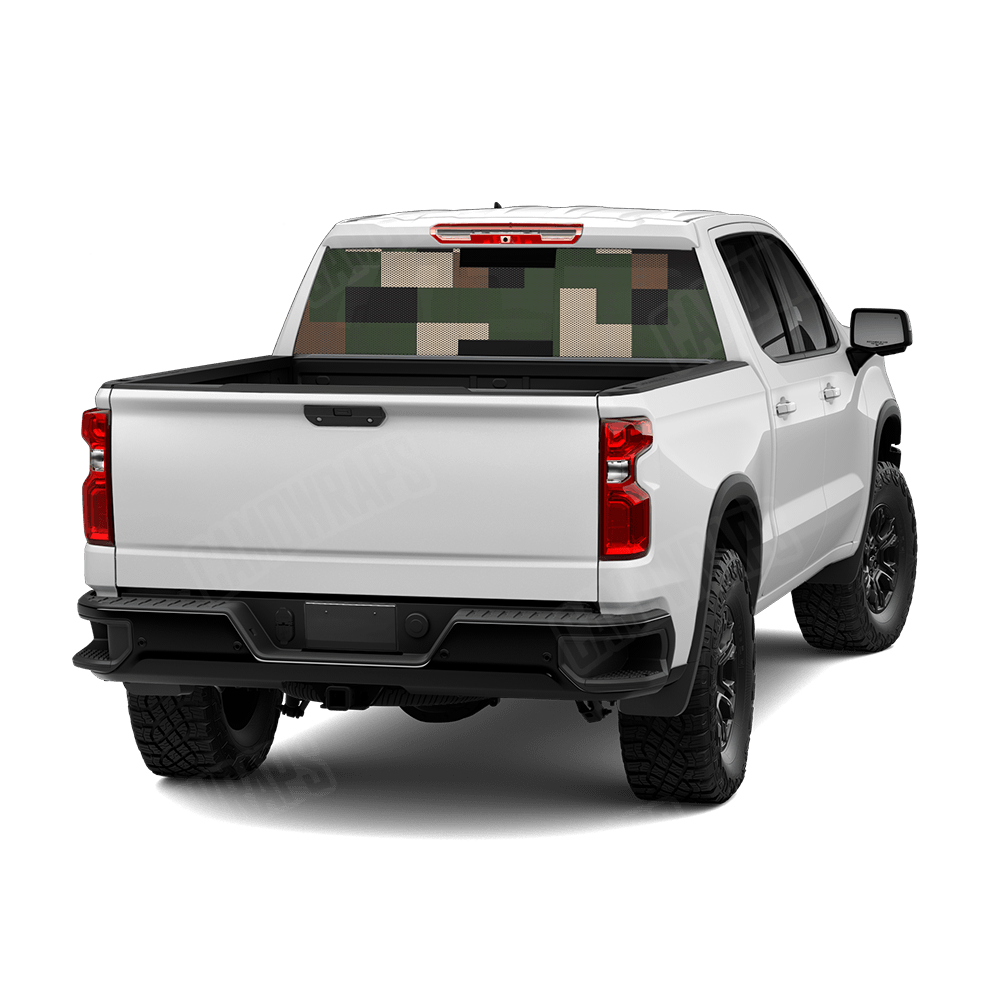 Pixel Woodland Rear Window Graphics