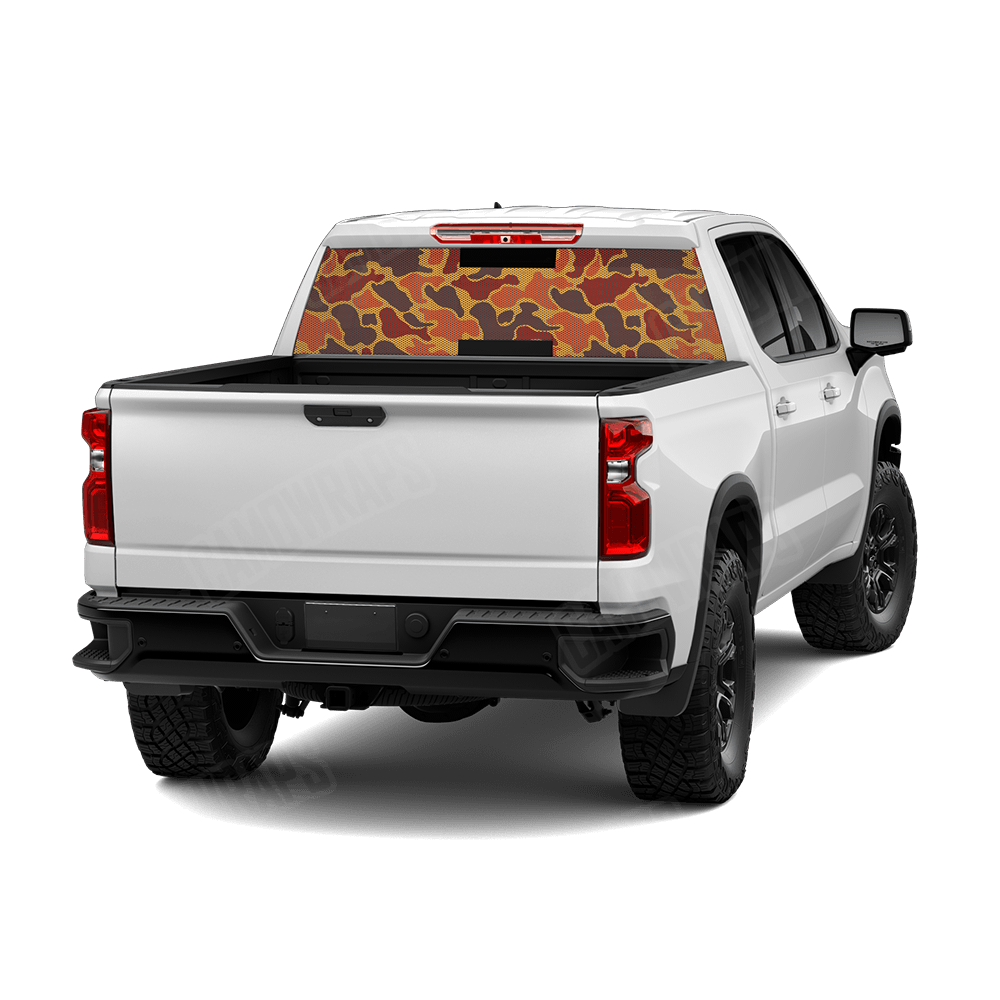 Old School Duck Autumn Rear Window Graphics