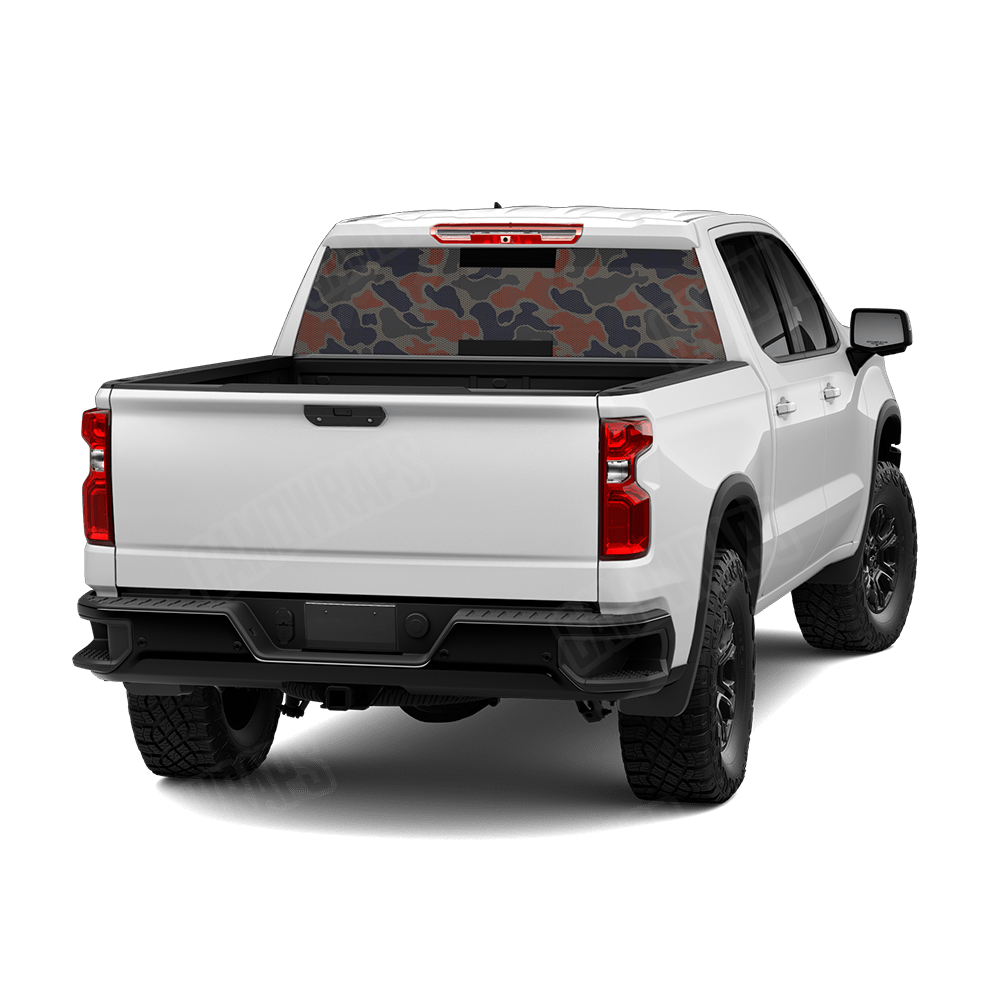 Old School Duck Blue Copper Rear Window Graphics