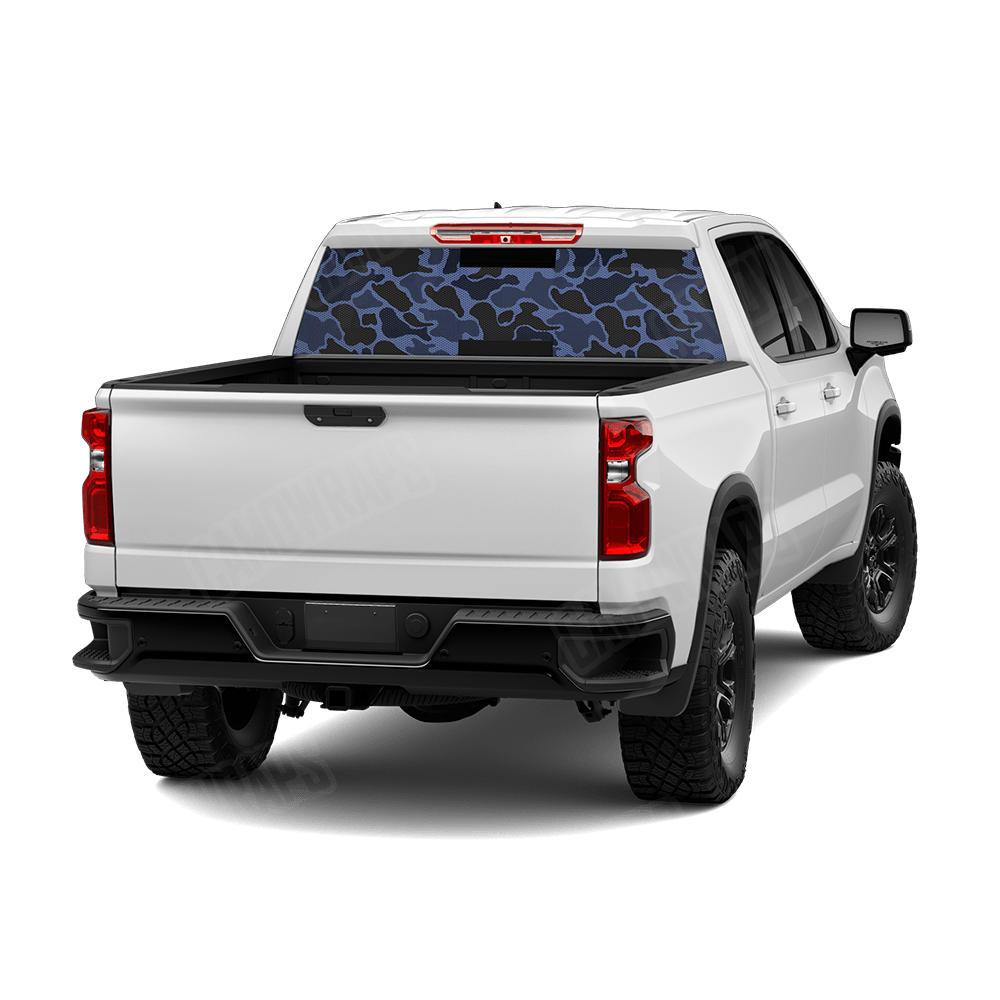 Old School Duck Blue Midnight Rear Window Graphics