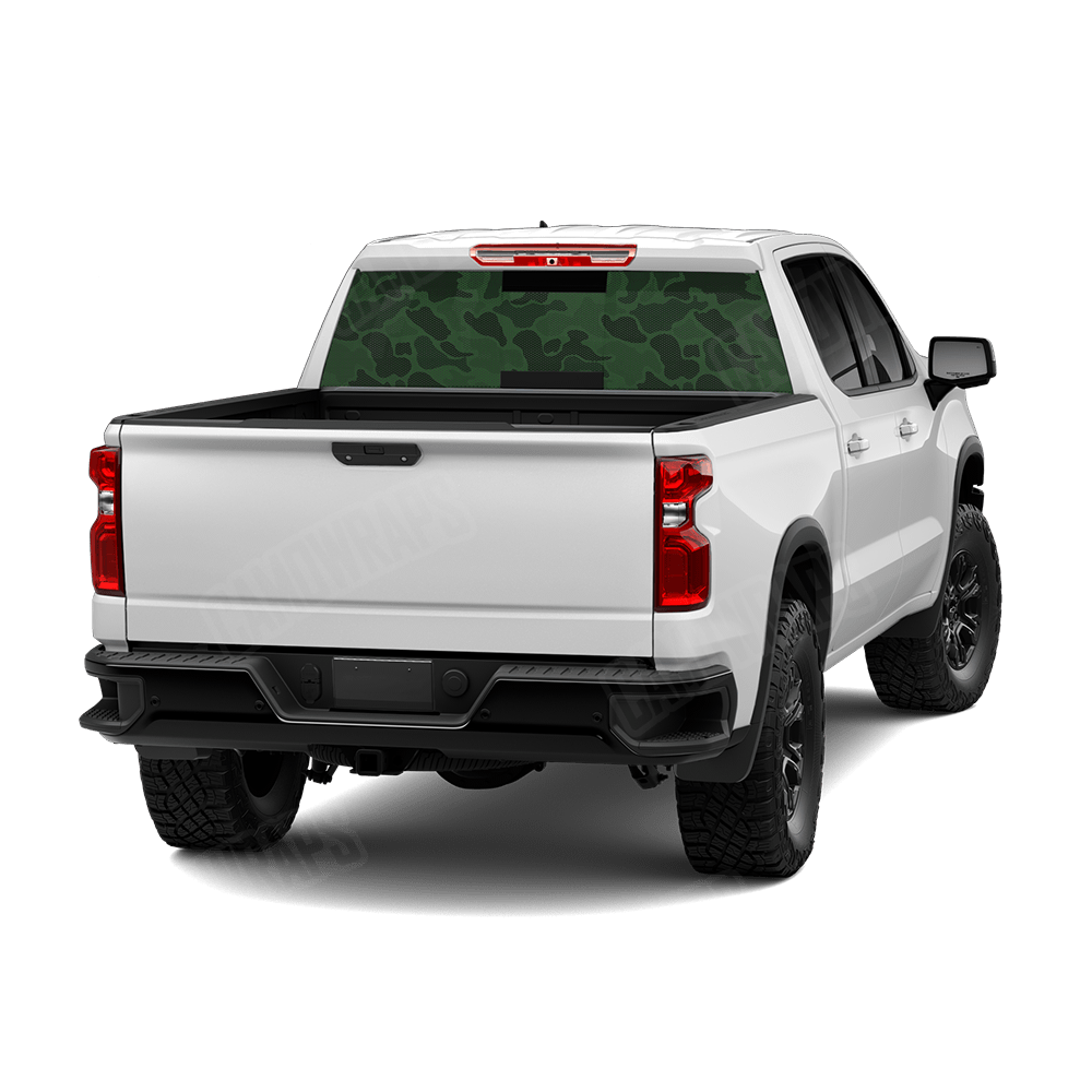 Old School Duck Elite Green Rear Window Graphics