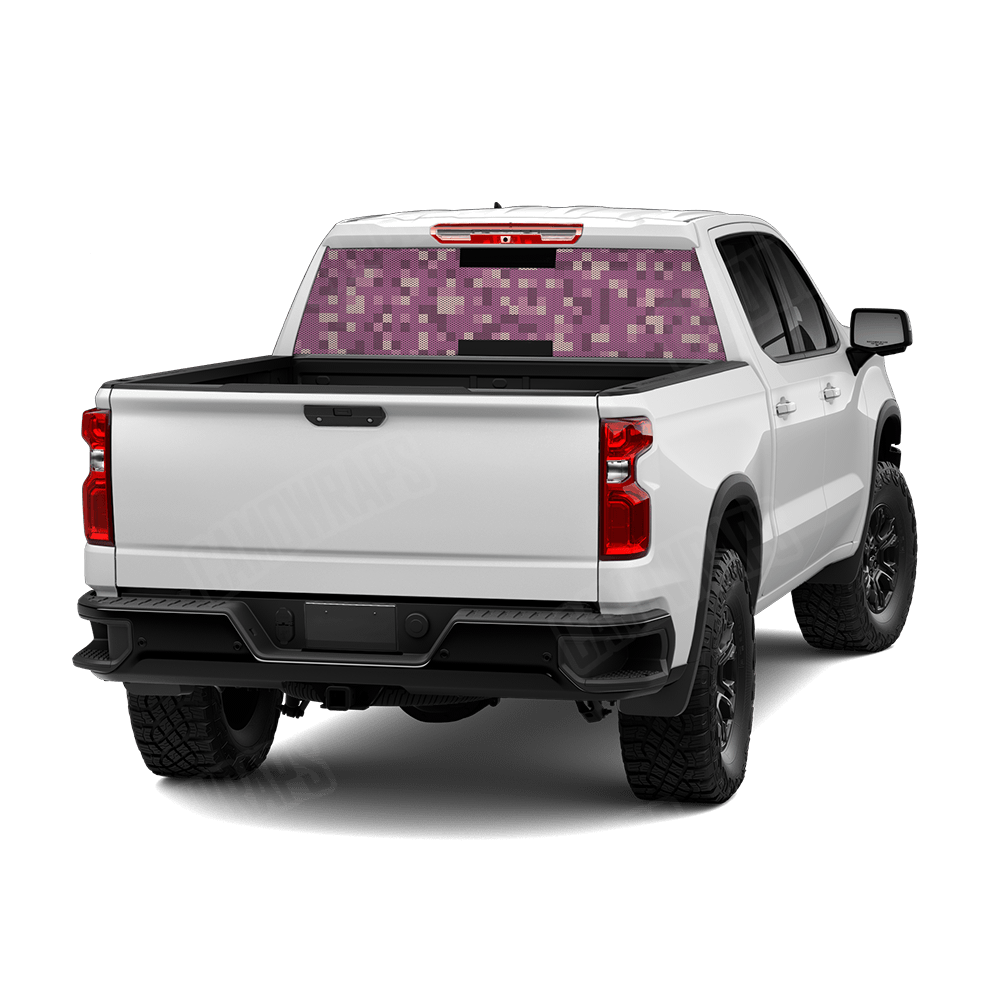 Pixel Floral Rear Window Graphics