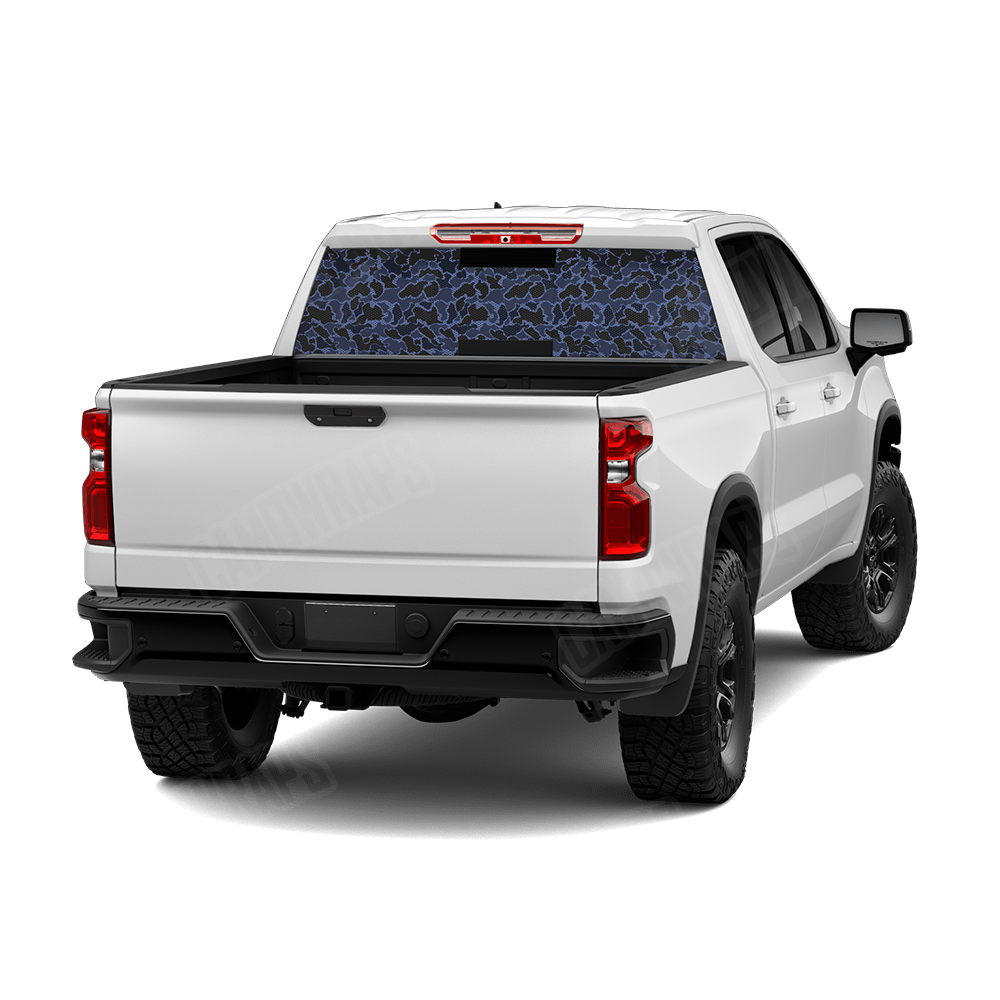 Old School Duck Blue Midnight Rear Window Graphics