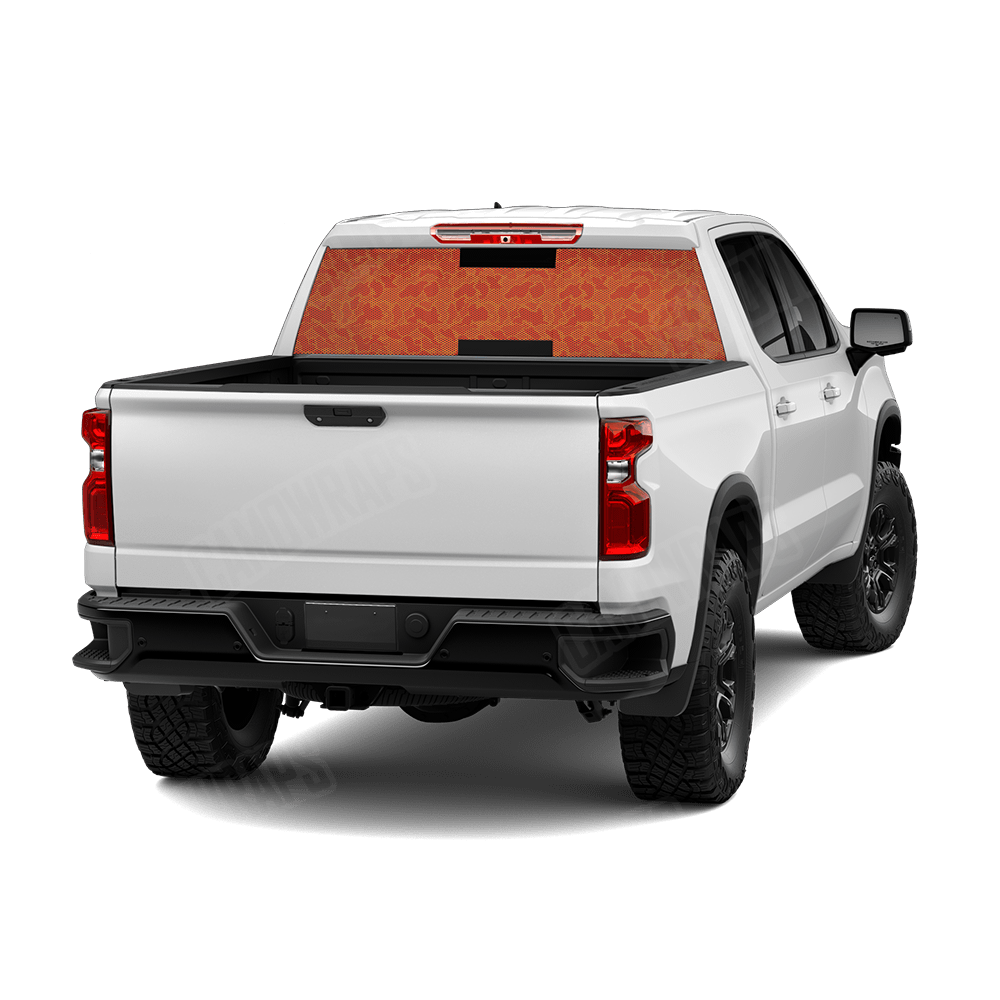 Old School Duck Elite Orange Rear Window Graphics