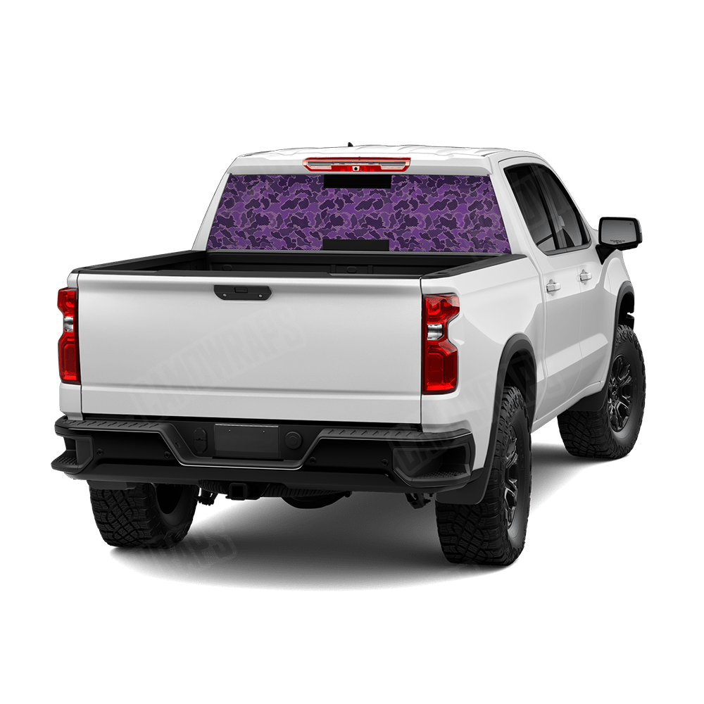 Old School Duck Elite Purple Rear Window Graphics