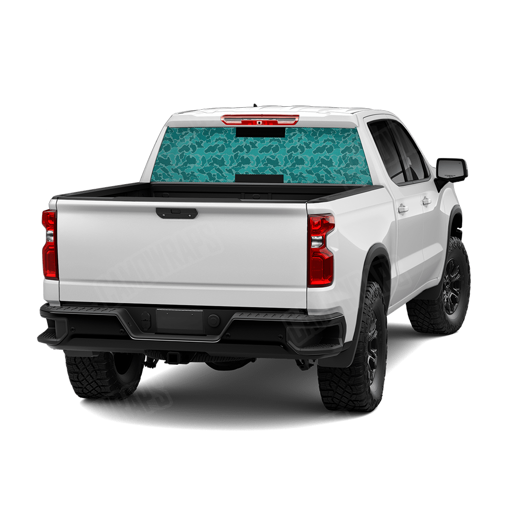 Old School Duck Elite Tiffany Blue Rear Window Graphics