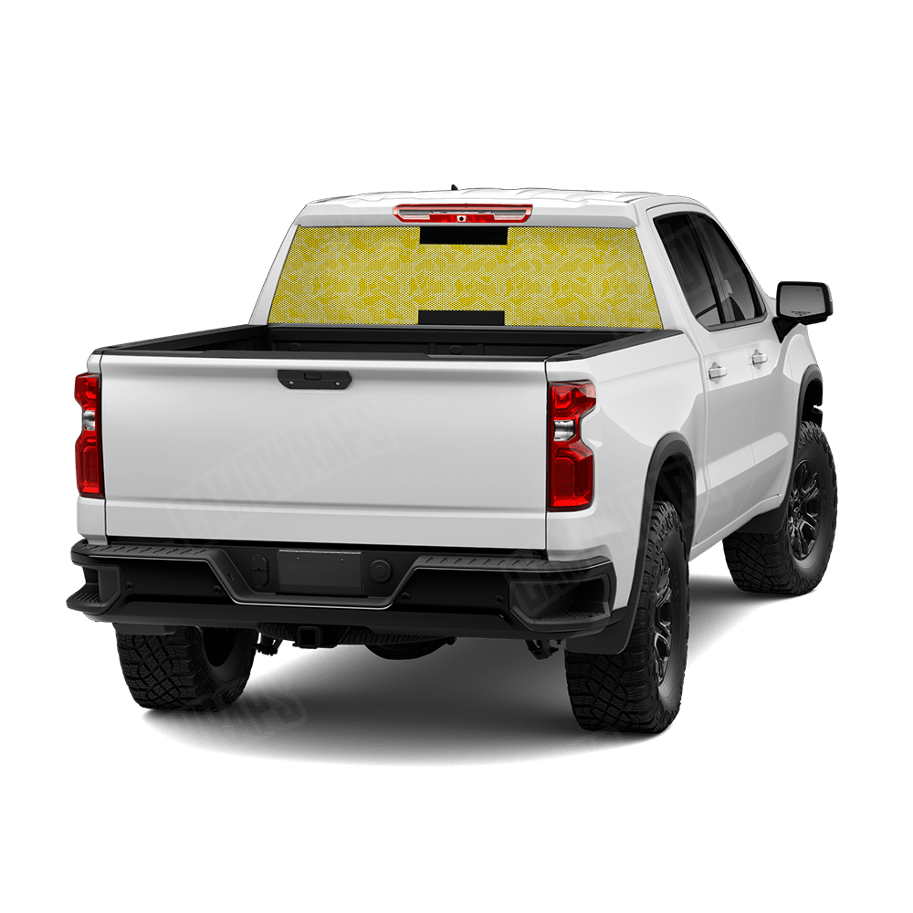 Old School Duck Elite Yellow Rear Window Graphics