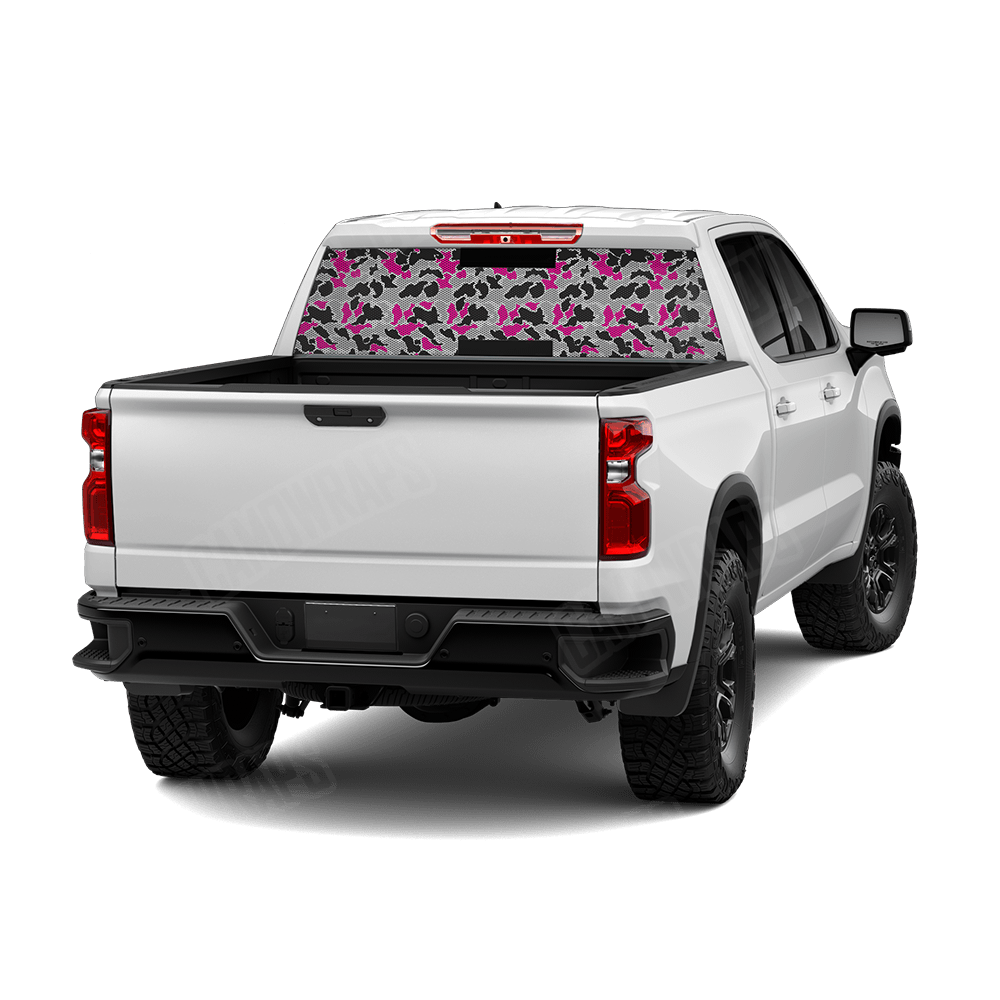 Old School Duck Magenta Tiger Rear Window Graphics