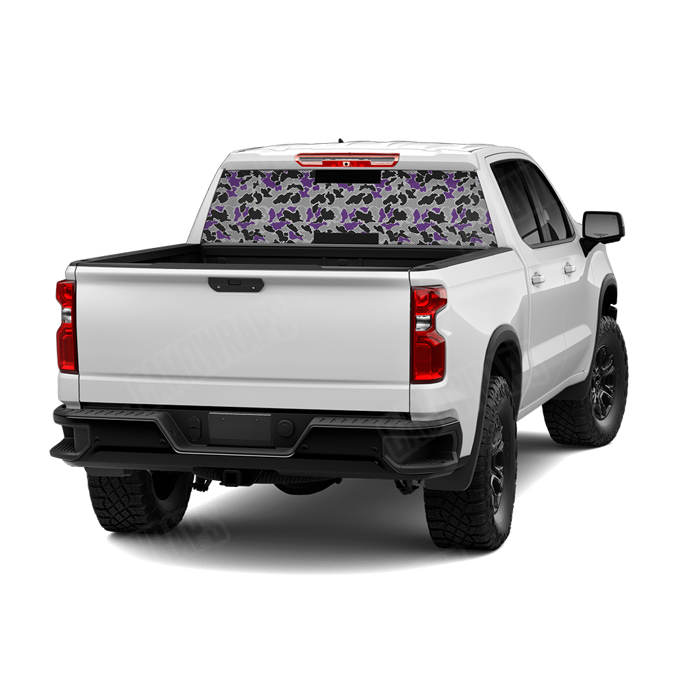 Old School Duck Purple Tiger Rear Window Graphics