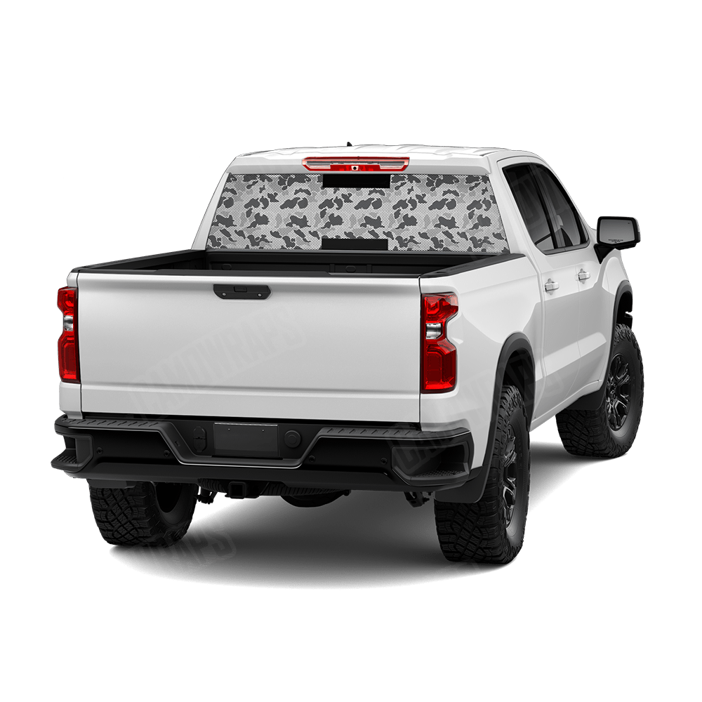 Old School Duck Snow Rear Window Graphics