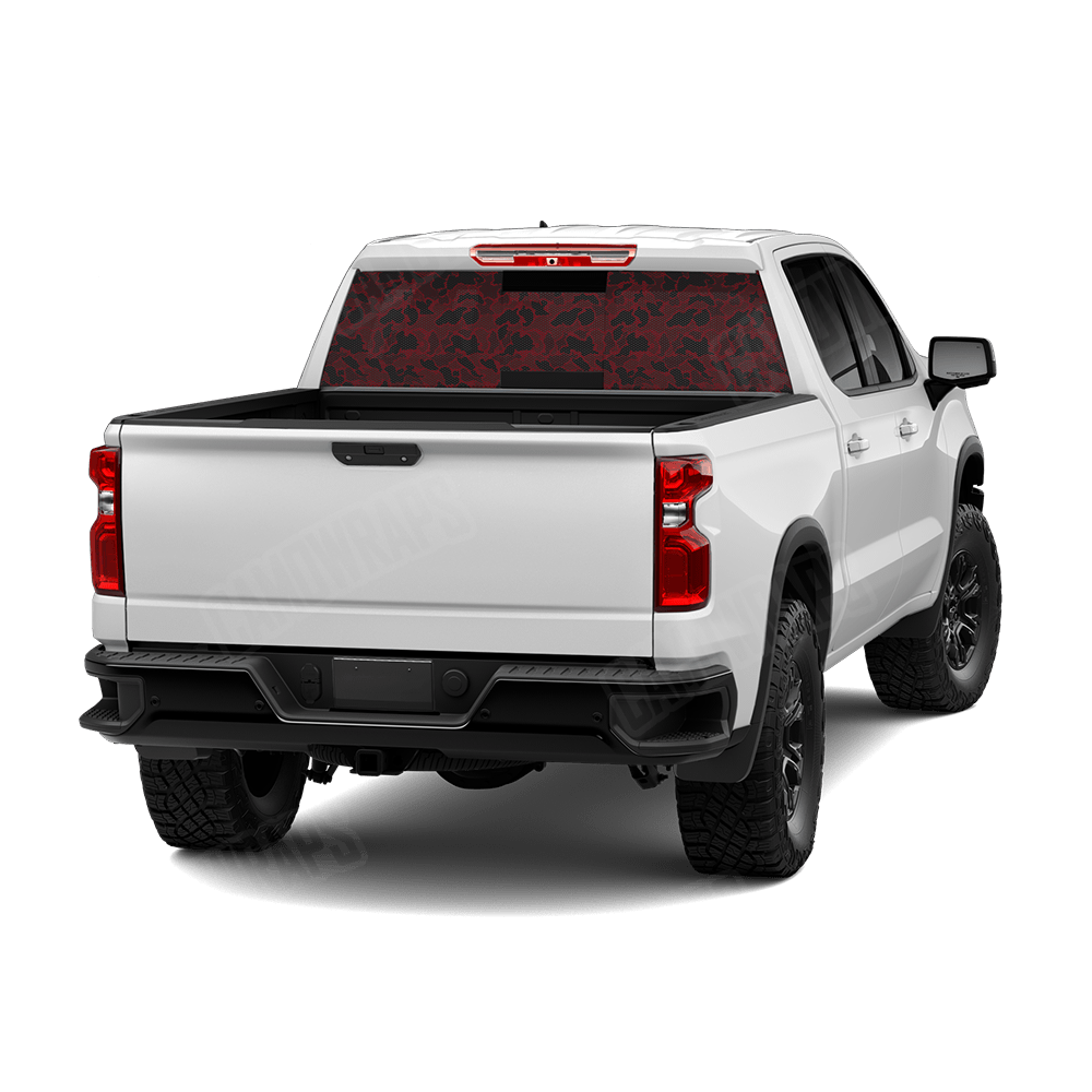 Old School Duck Vampire Red Rear Window Graphics