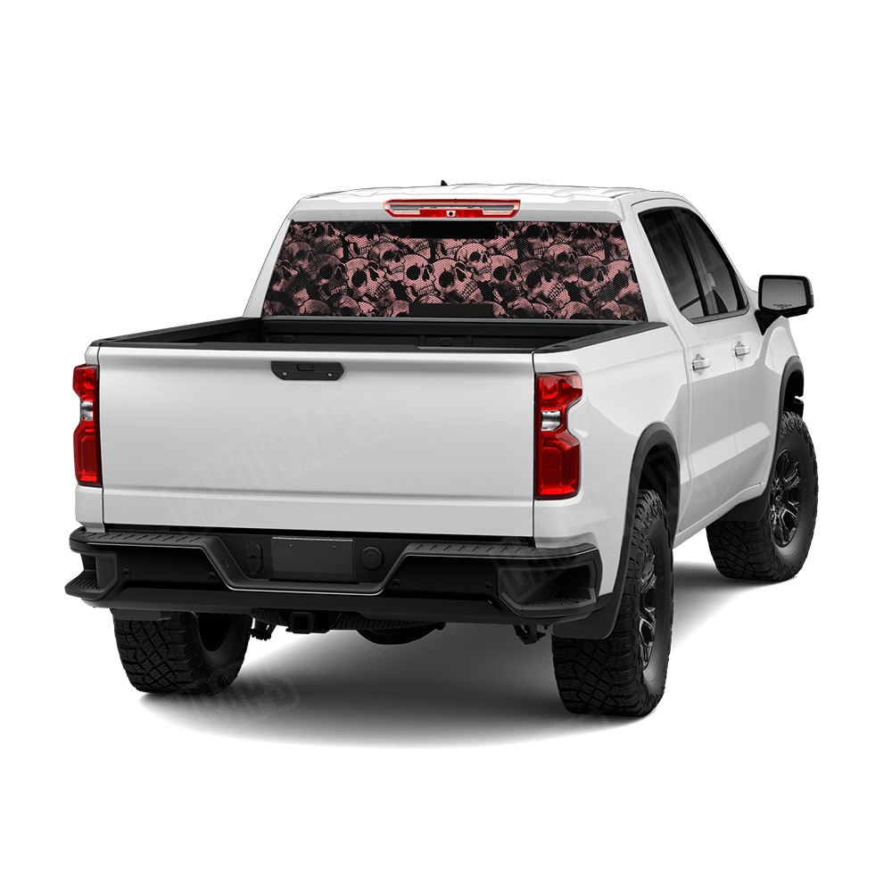 Skull Salmon Rear Window Graphics
